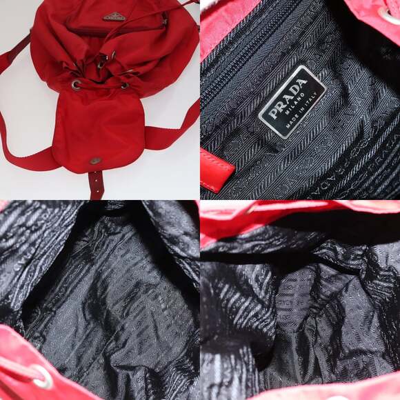 PRADA Backpack Nylon Red - Picture 12 of 13